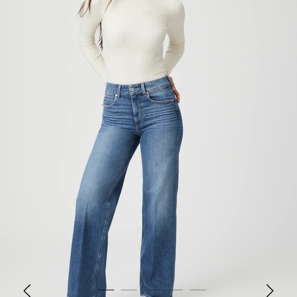 PAIGE Sasha Wide Leg Jeans/ Stefania Deconstructed / size 27.